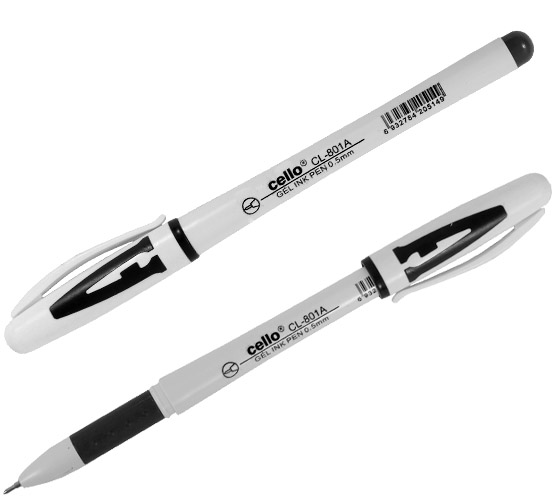 Ручка гелевая 0.5мм, cello BASIC LINER, Черный, CL-801-12 (12 шт/уп)
